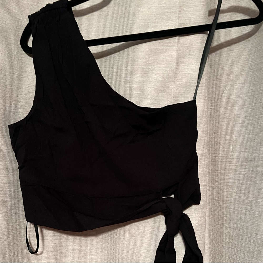 Free People one-shoulder too with wrap detail at bottom